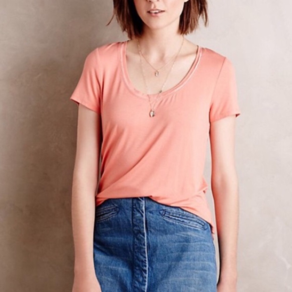 Anthropologie | Sherbet Scoop Tee